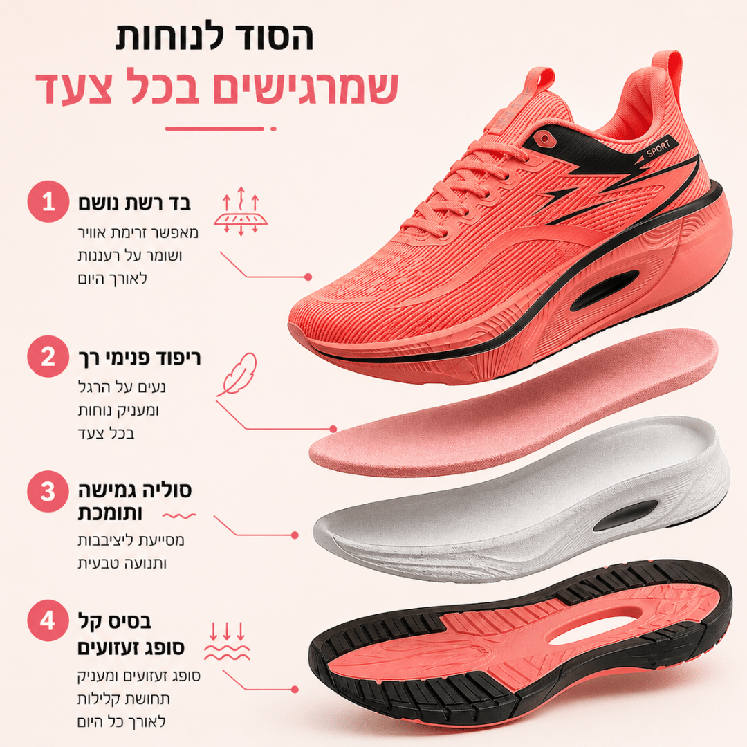 Naora Flow™ נעלי נשים נוחות ומיוחדות לכל עונה - נאורה סיסטר
