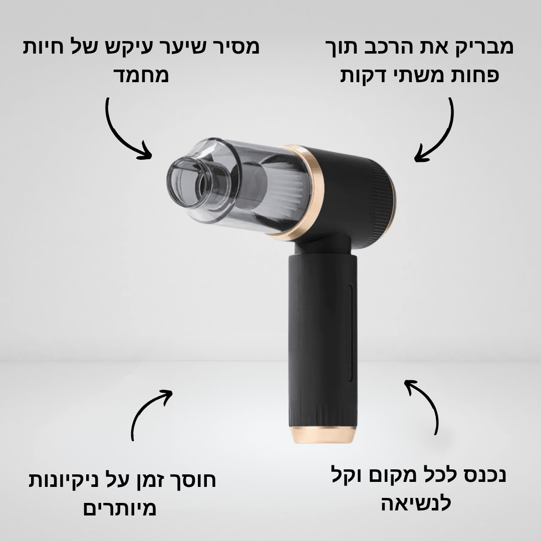 ואק פיקס™ שואב אבק קומפקטי לרכב ולבית - נאורה סיסטר